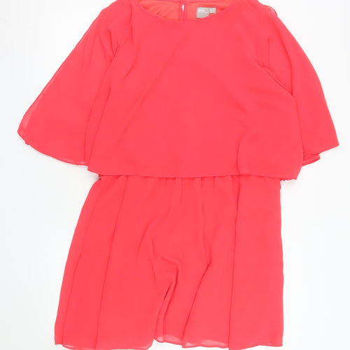 ASOS Women's Pink Blouson Short Chiffon Dress UK 20