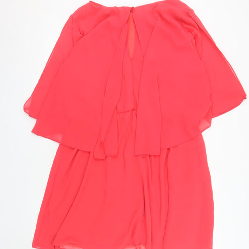 ASOS Women's Pink Blouson Short Chiffon Dress UK 20