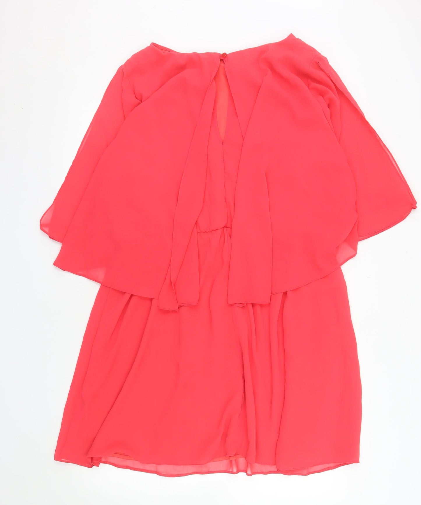 ASOS Women's Pink Blouson Short Chiffon Dress UK 20