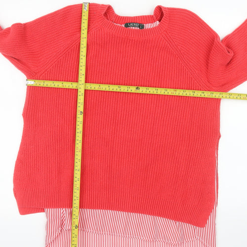 Lauren Ralph Lauren Women’s Red Cotton Crew Neck Knit Jumper L