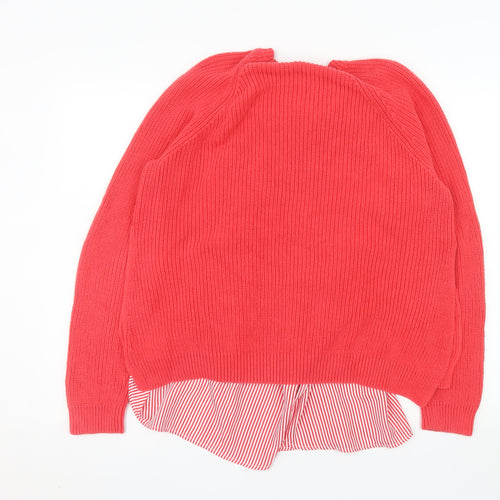 Lauren Ralph Lauren Women’s Red Cotton Crew Neck Knit Jumper L