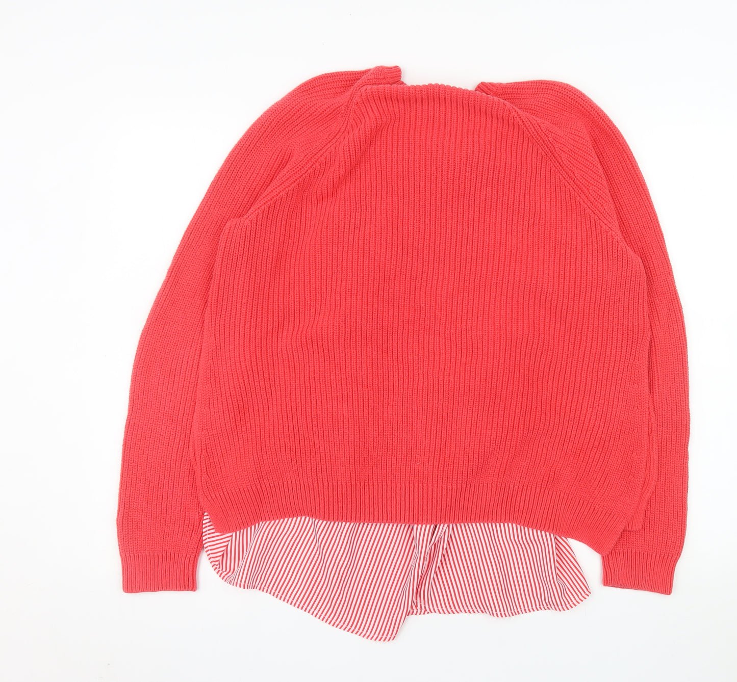 Lauren Ralph Lauren Women’s Red Cotton Crew Neck Knit Jumper L