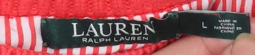 Lauren Ralph Lauren Women’s Red Cotton Crew Neck Knit Jumper L