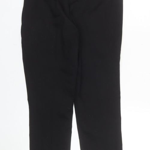 Savida Women's Black Size 14 Cropped Cotton Blend Trousers