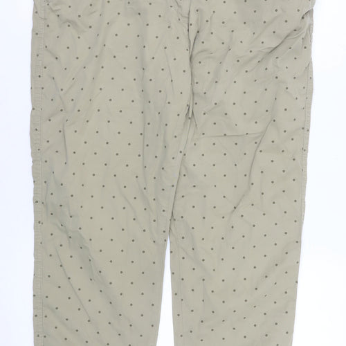 Marks and Spencer Women’s Beige Polka Dot Chino Trousers Size 16