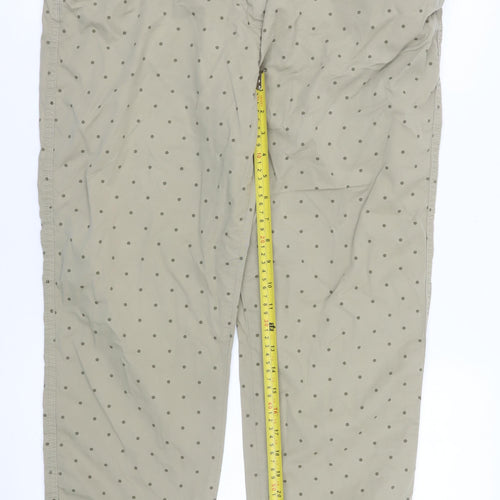 Marks and Spencer Women’s Beige Polka Dot Chino Trousers Size 16