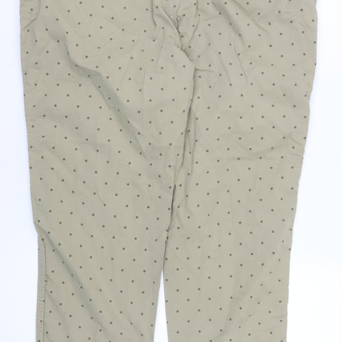 Marks and Spencer Women’s Beige Polka Dot Chino Trousers Size 16