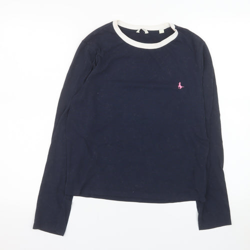 Jack Wills Women's Blue Long Sleeve Ringer T-Shirt Size 14