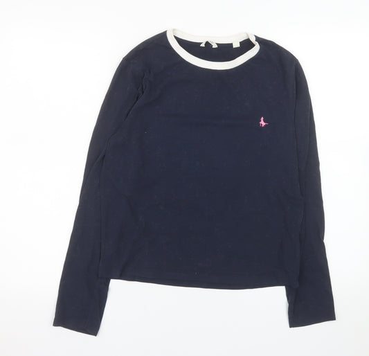 Jack Wills Women's Blue Long Sleeve Ringer T-Shirt Size 14