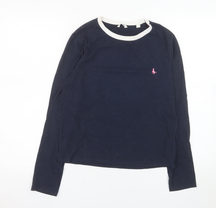 Jack Wills Women's Blue Long Sleeve Ringer T-Shirt Size 14