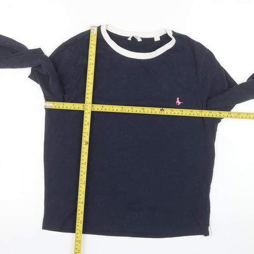 Jack Wills Women's Blue Long Sleeve Ringer T-Shirt Size 14