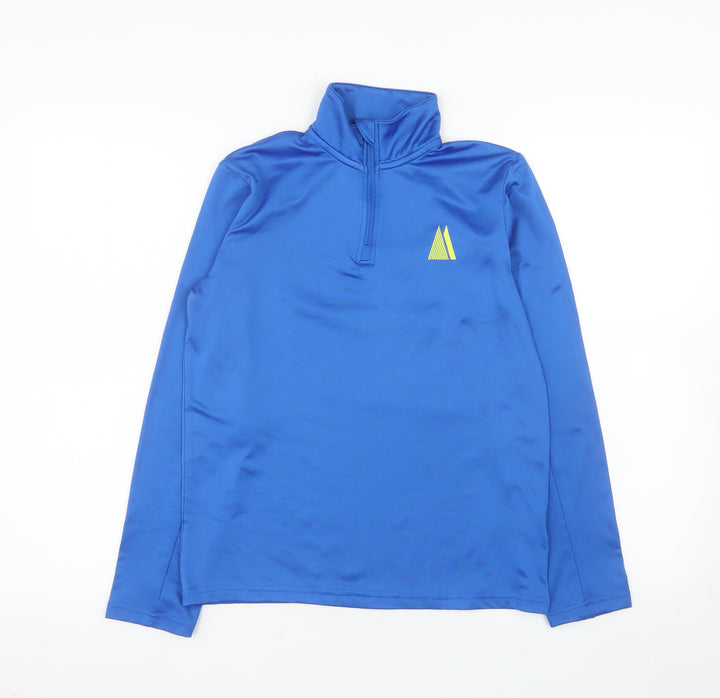 Crivit Boys Blue 1/4 Zip Sports Pullover Sweatshirt 11-12 Years