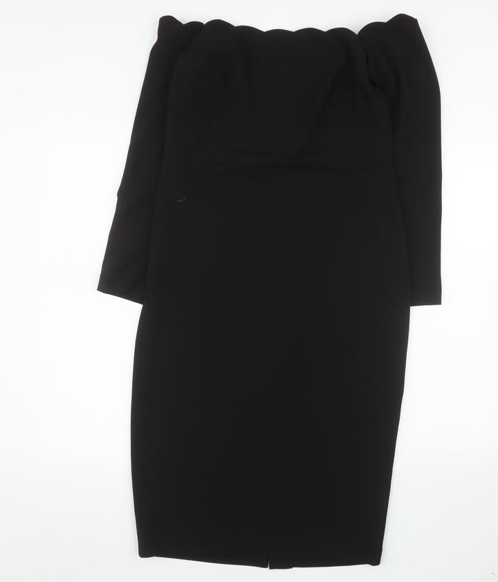 V by Very Women’s Black Off Shoulder Bodycon Dress Size 14
