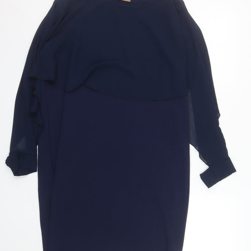 Pala D’Oro Women's Blue Sheath Knee Length Dress M