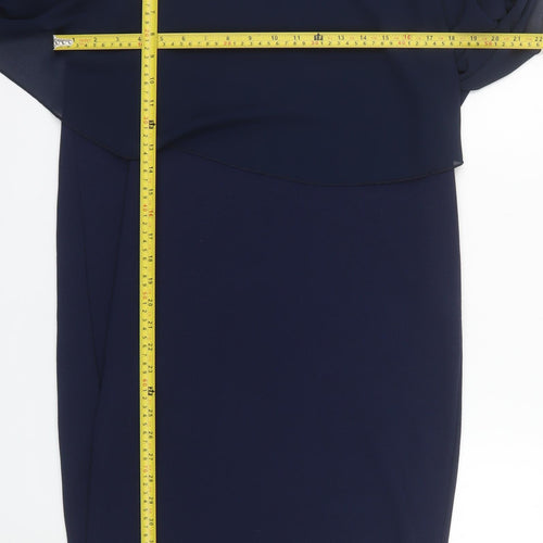 Pala D’Oro Women's Blue Sheath Knee Length Dress M