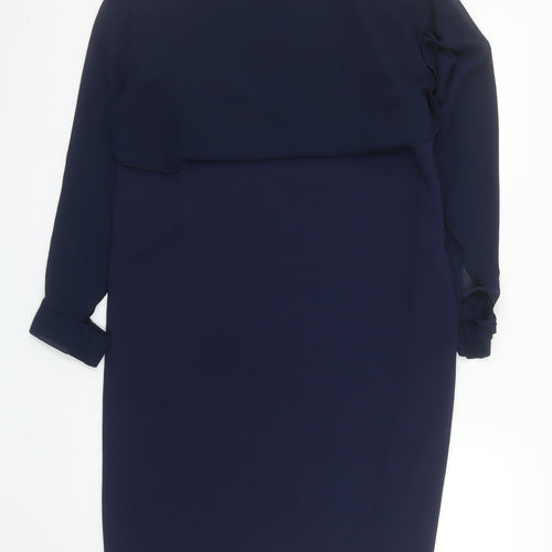 Pala D’Oro Women's Blue Sheath Knee Length Dress M