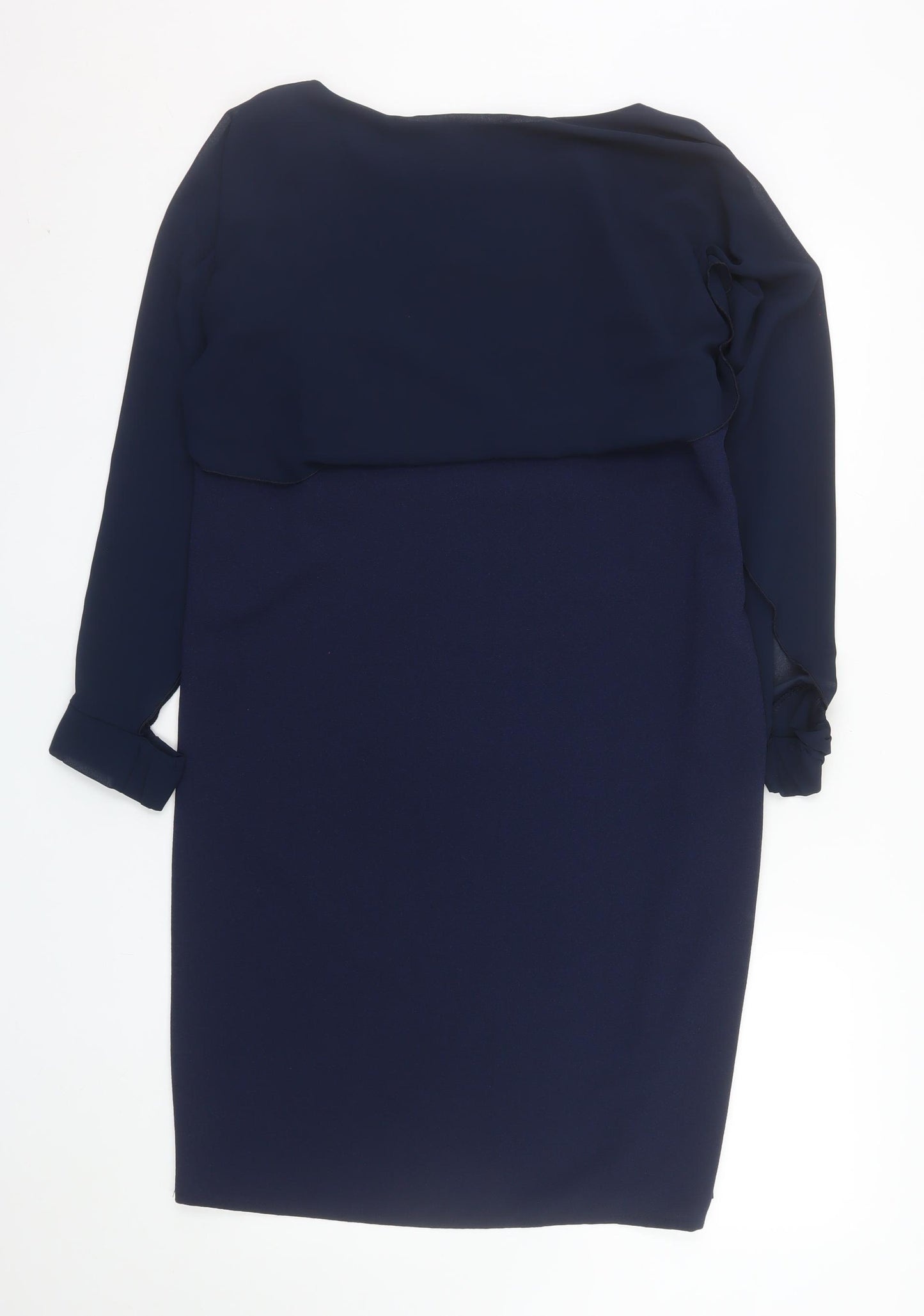 Pala D’Oro Women's Blue Sheath Knee Length Dress M