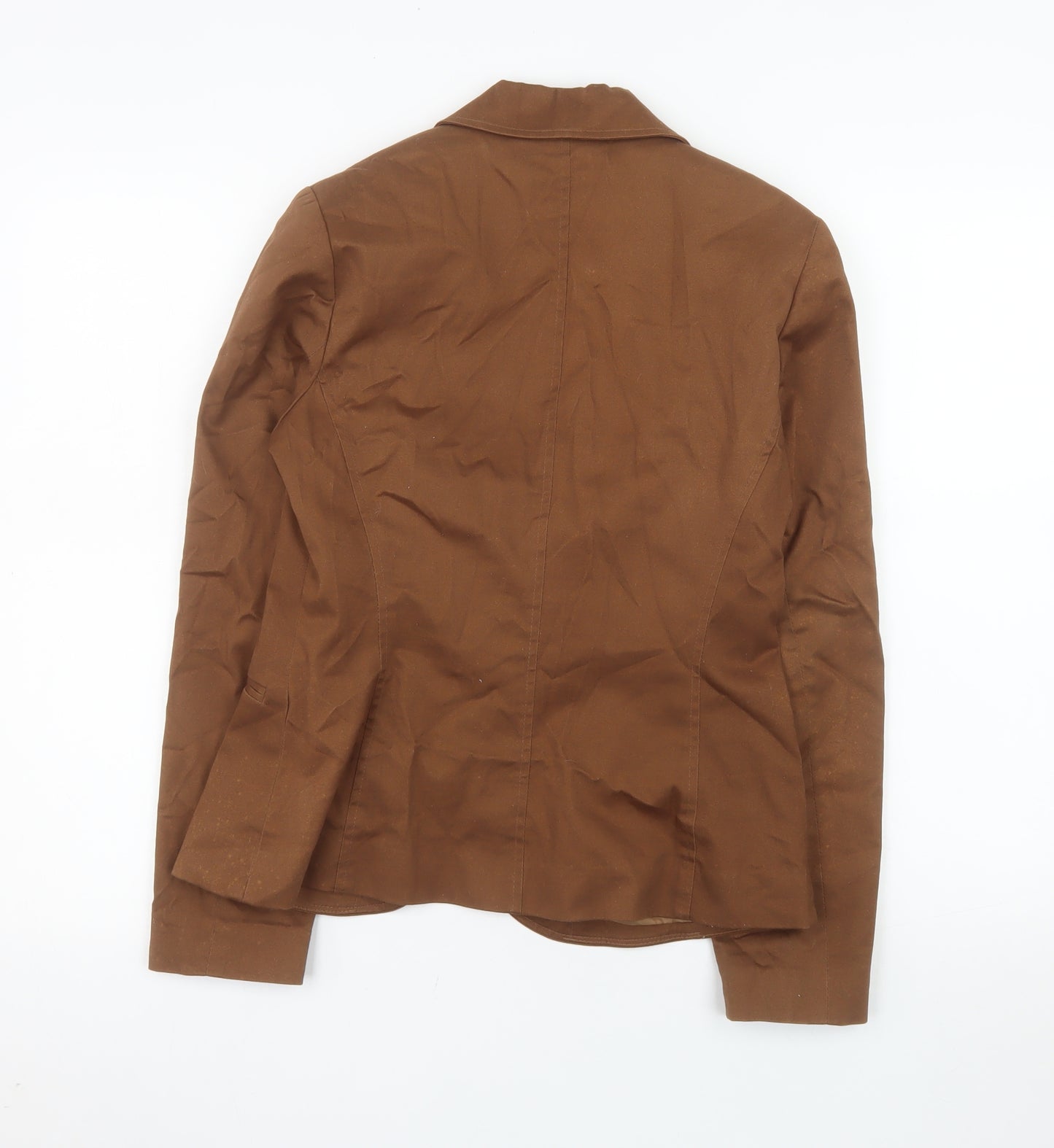 Atmosphere Women Brown Cotton Blend Two-Button Blazer UK 10