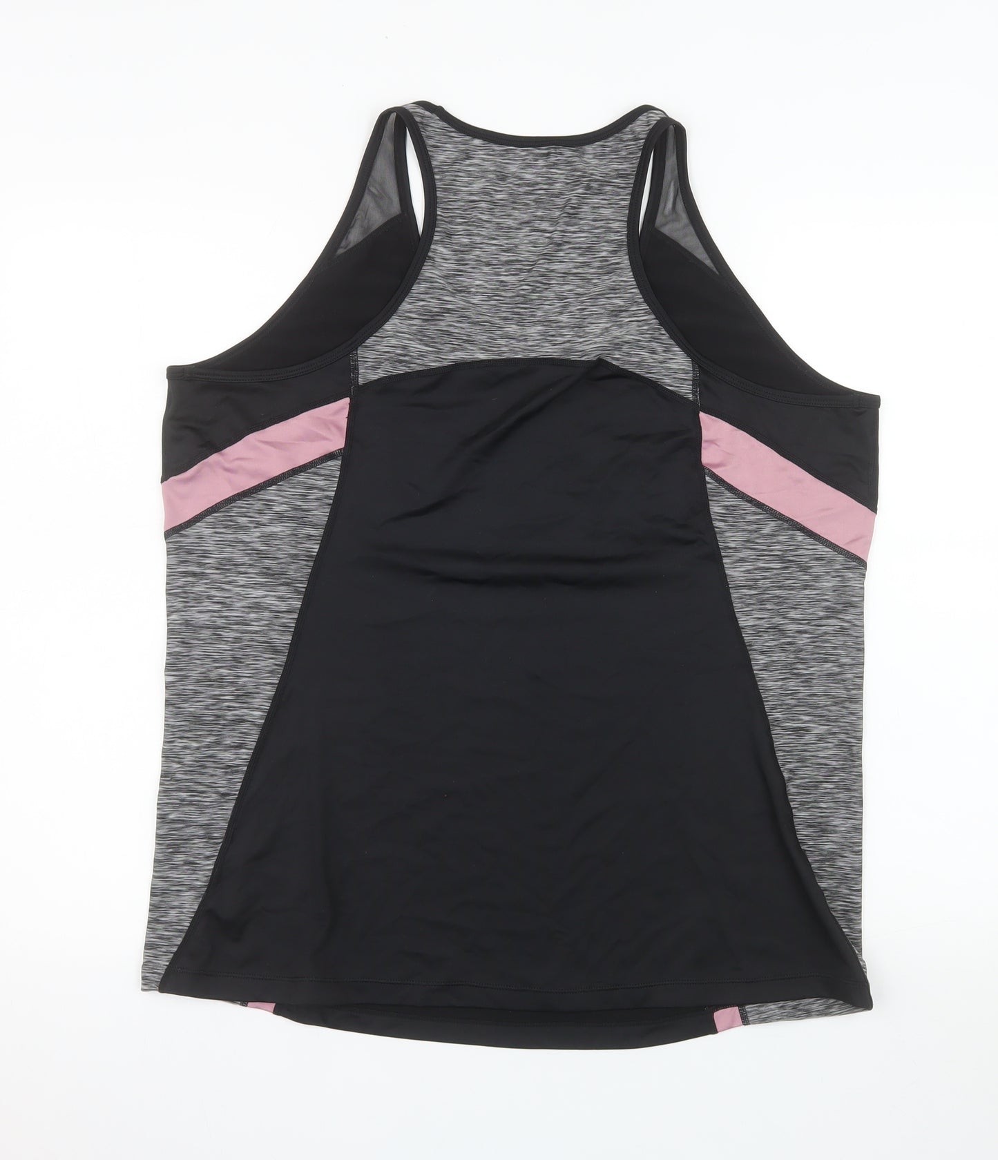 F&F Women’s Black Grey Racerback Active Tank Top XL