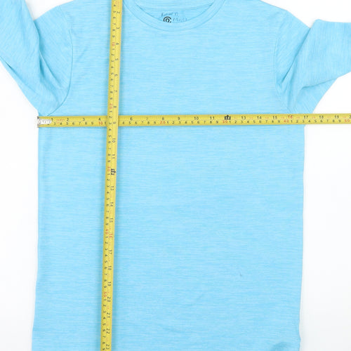 Champion Blue Long Sleeve Polyester Activewear Top L Teen