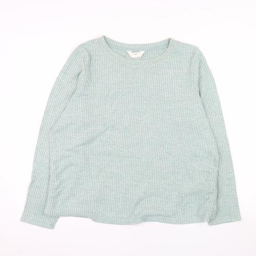 Marks and Spencer Women’s Green Knit Waffle Pullover Jumper L