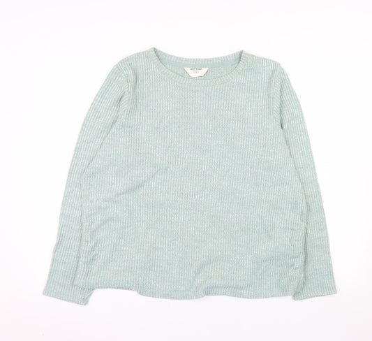Marks and Spencer Women’s Green Knit Waffle Pullover Jumper L