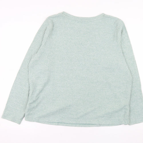 Marks and Spencer Women’s Green Knit Waffle Pullover Jumper L