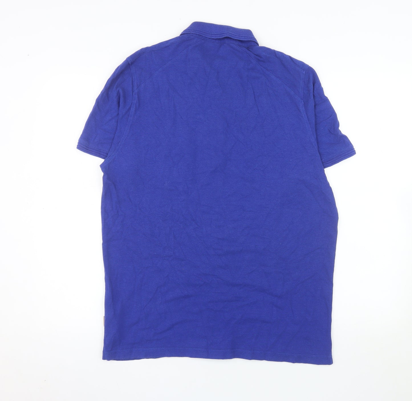 Ted Baker Men's Blue Cotton Modal Polo Shirt Size 6 XL