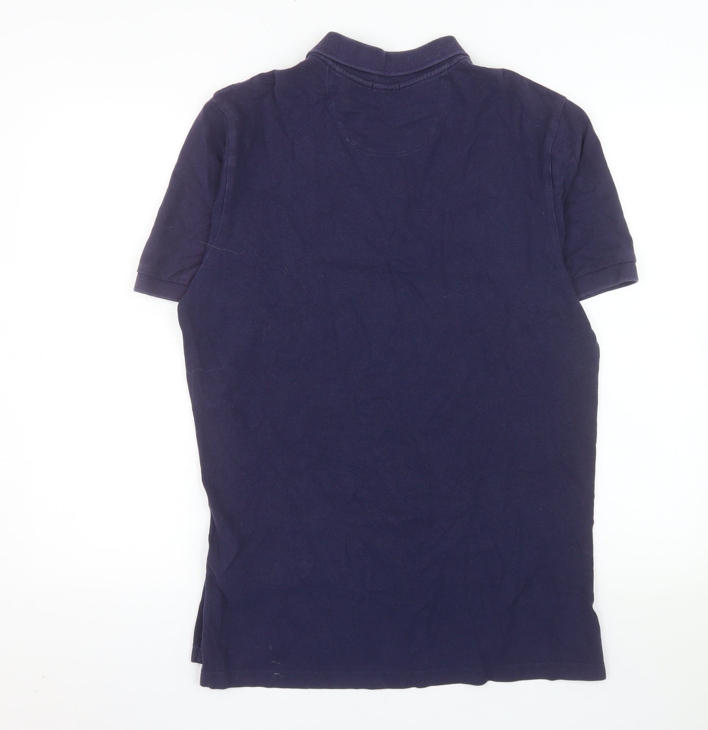 Jaeger Men's Blue Cotton Polo Shirt Size M Short Sleeve Classic Fit