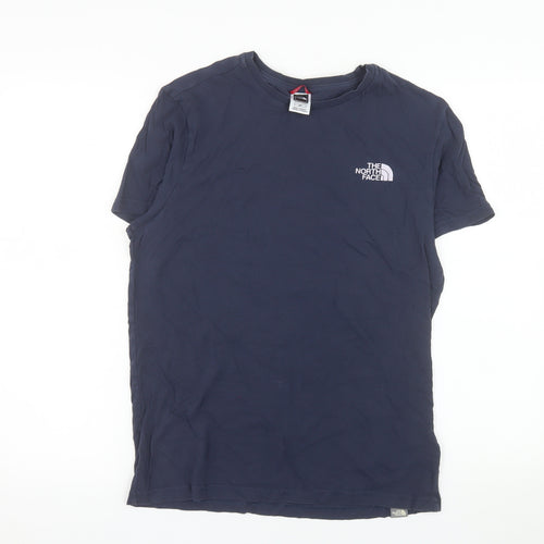 The North Face Men's Navy Blue Cotton Crew Neck T-Shirt Size S