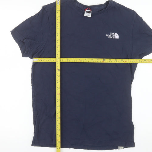 The North Face Men's Navy Blue Cotton Crew Neck T-Shirt Size S