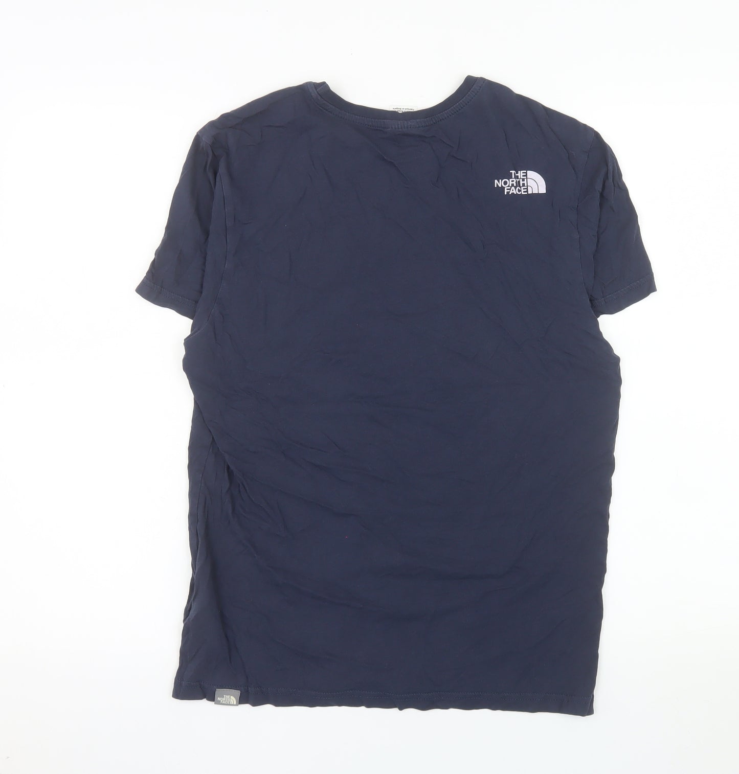 The North Face Men's Navy Blue Cotton Crew Neck T-Shirt Size S