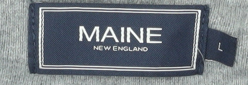 Maine New England Men’s Blue Cotton Knit Crew Neck Jumper L