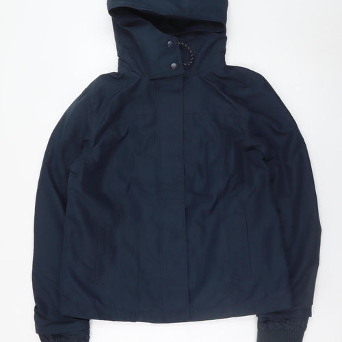 Springfield Men's Blue Hooded Waterproof Parka Jacket Size M