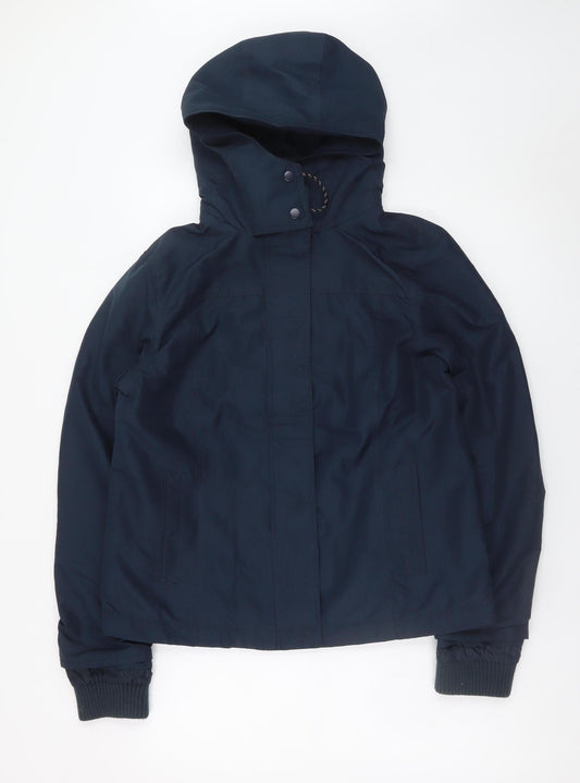 Springfield Men's Blue Hooded Waterproof Parka Jacket Size M