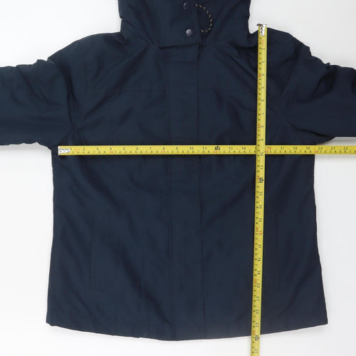 Springfield Men's Blue Hooded Waterproof Parka Jacket Size M