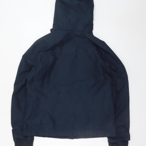 Springfield Men's Blue Hooded Waterproof Parka Jacket Size M