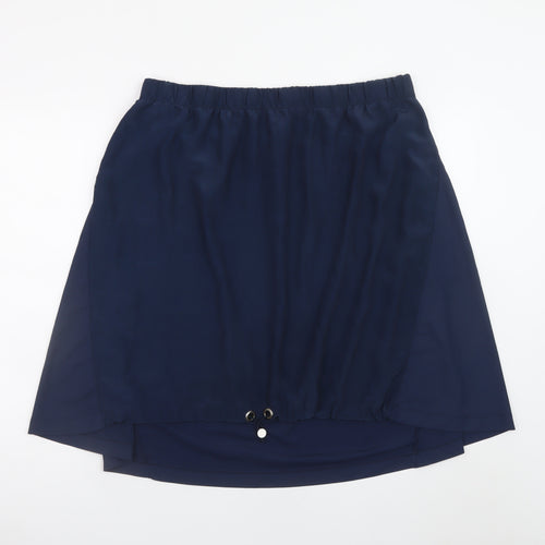 Ivy Bella Women's Plus Blue Knee Length Straight Skirt Size 22