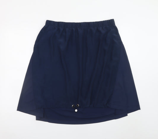 Ivy Bella Women's Plus Blue Knee Length Straight Skirt Size 22