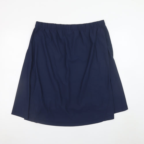 Ivy Bella Women's Plus Blue Knee Length Straight Skirt Size 22
