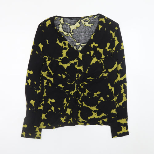 Betty Jackson Black Women's Green Floral Viscose Top Size 14