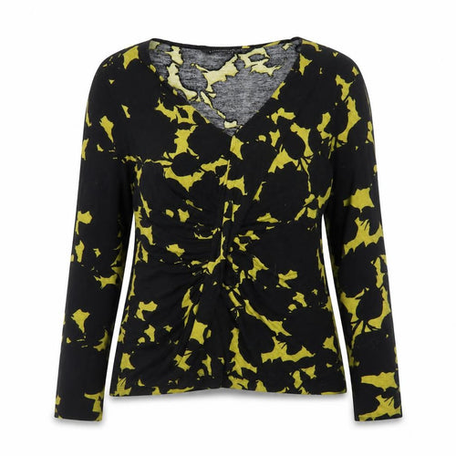 Betty Jackson Black Women's Green Floral Viscose Top Size 14