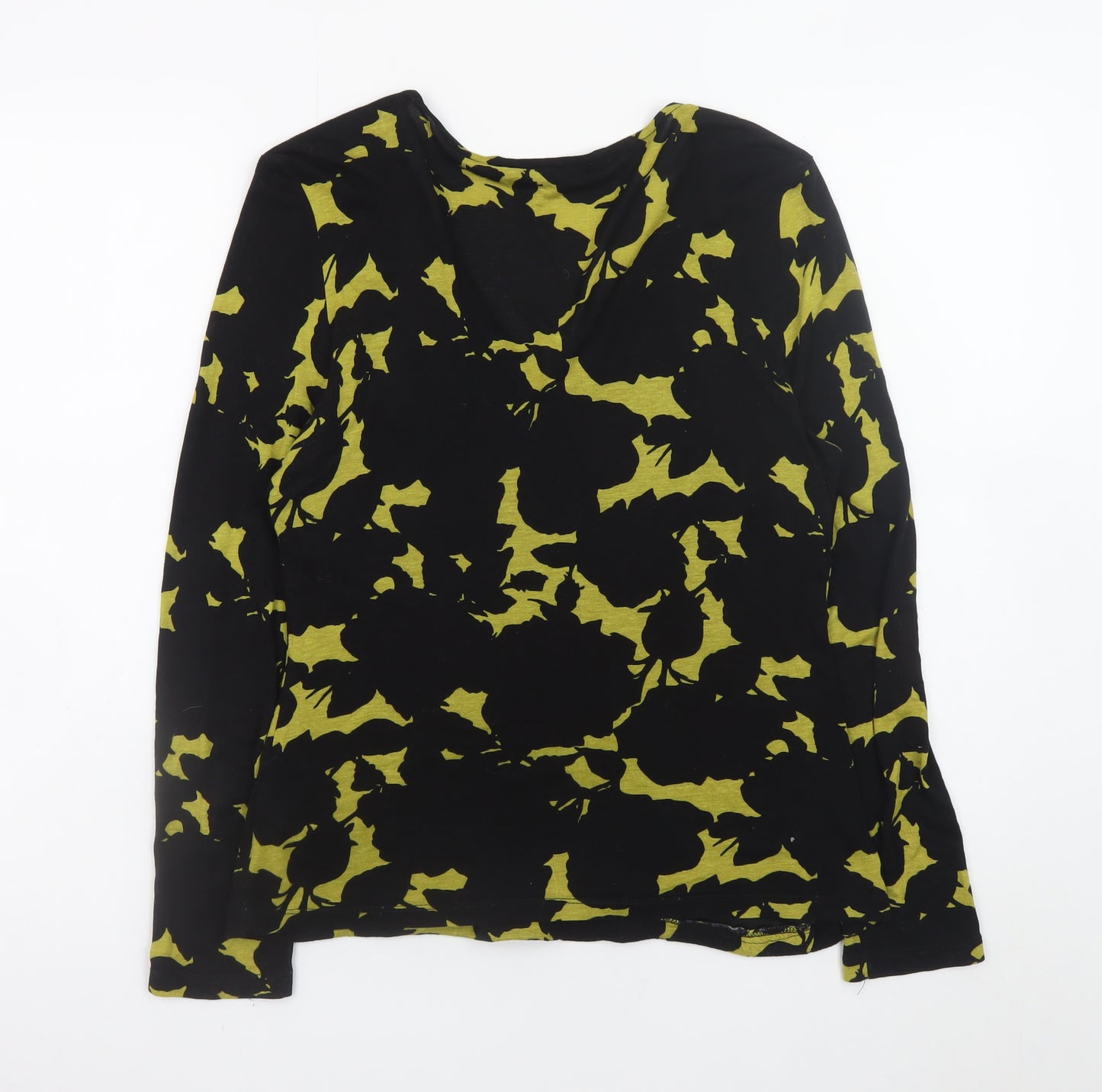 Betty Jackson Black Women's Green Floral Viscose Top Size 14