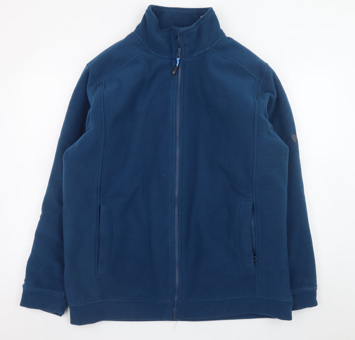 James Pringle Men's Blue Fleece Full Zip Golf Jacket Size L