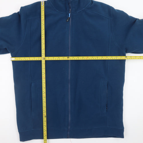 James Pringle Men's Blue Fleece Full Zip Golf Jacket Size L