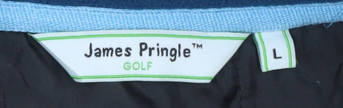 James Pringle Men's Blue Fleece Full Zip Golf Jacket Size L