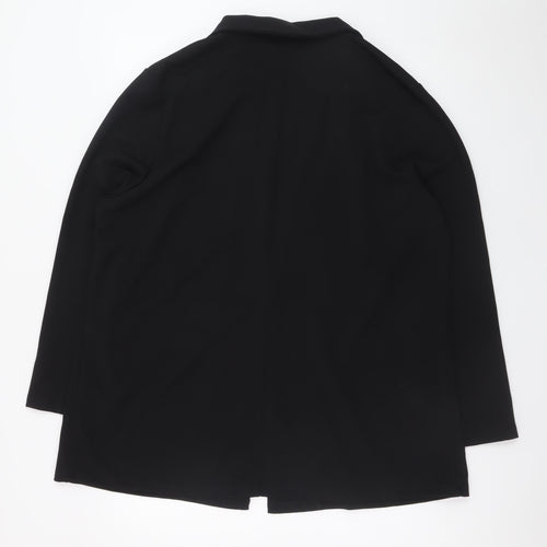 ASOS Design Women Black Blazer UK 18 Single Breasted Polyester