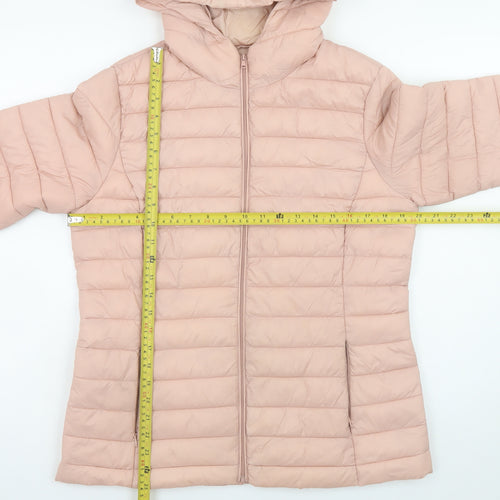 St. Bernard Women’s Pink Hooded Puffer Jacket Size 14 Medium