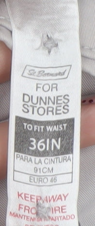 St. Bernard Men’s Beige 36in Chino Shorts Casual Cotton Blend