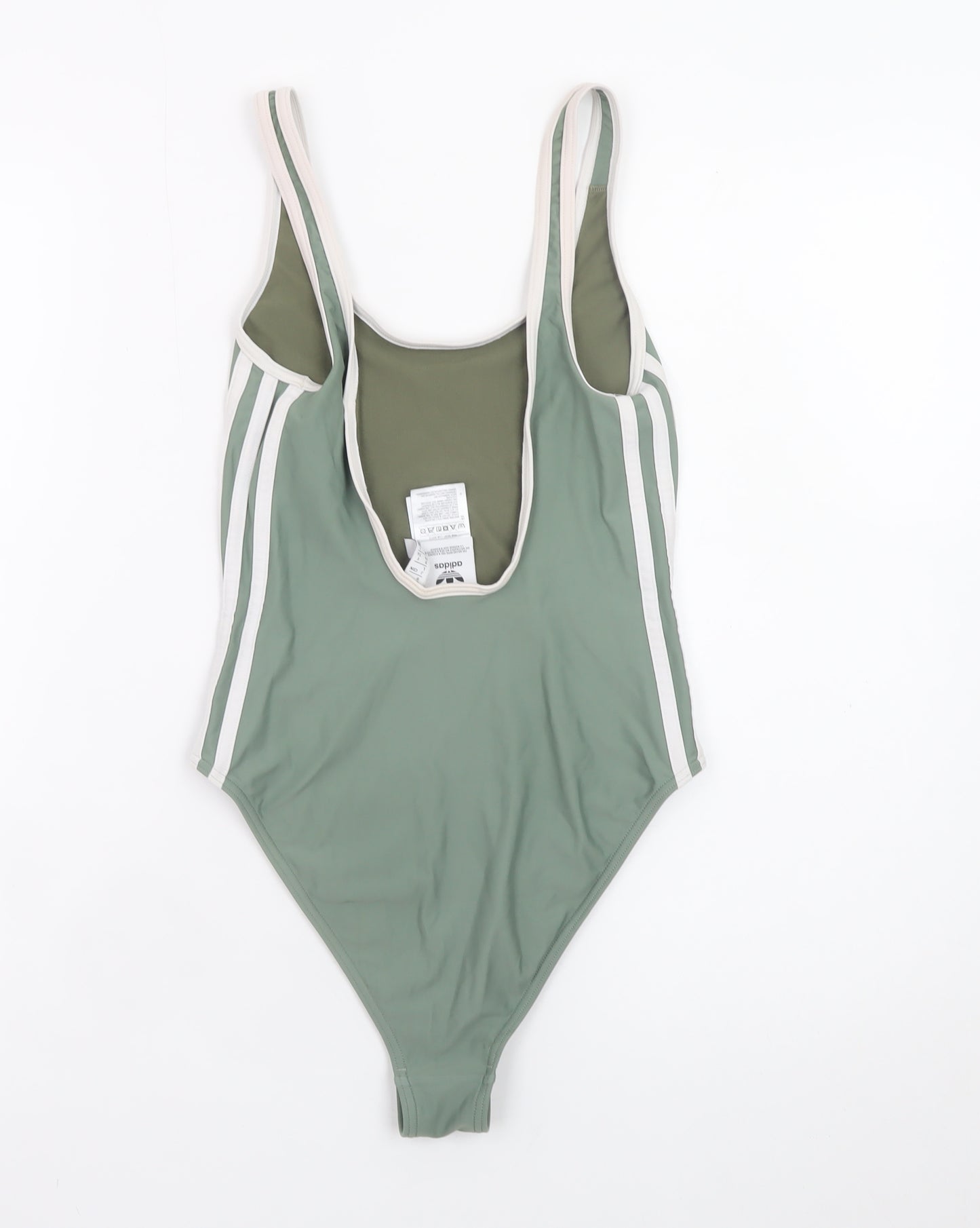Adidas Womens Green One Piece Swimsuit Size 8 Sports Style